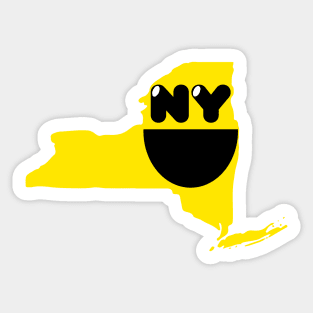 New York States of Happynes- New York Smiling Face Sticker